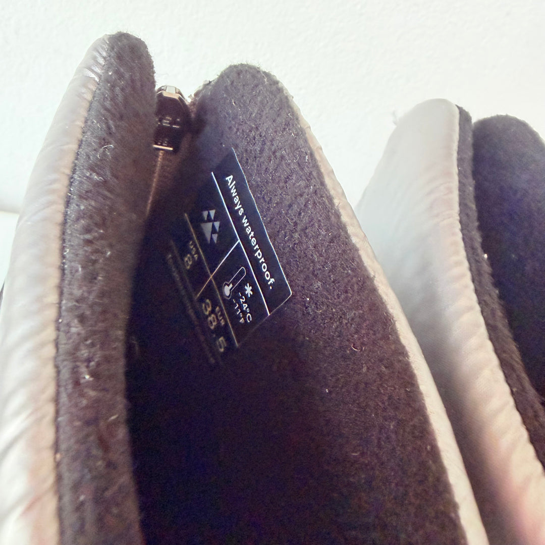 Cougar Silver Mettalic Waterproof Winter Boots Size 8