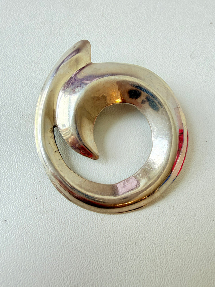 Vintage Taxco Sterling 925 Swirl Brooch/Pin