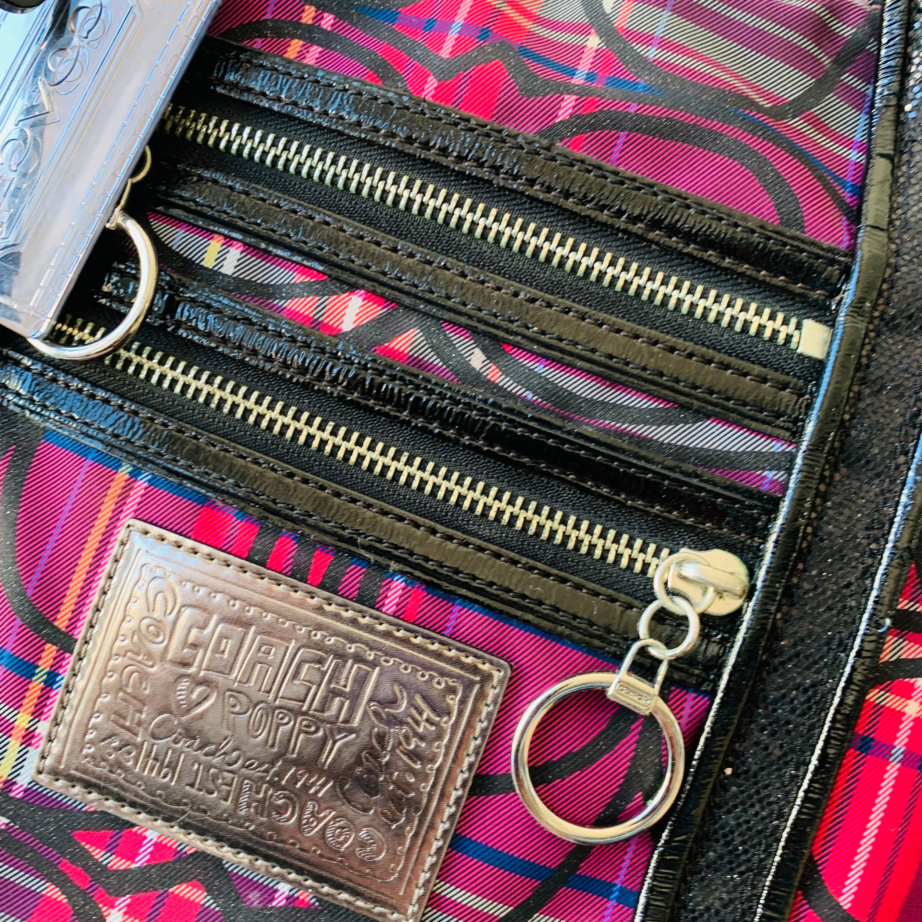 Coach Poppy Signature Tartan Plaid Glam Every Day Tote #14360