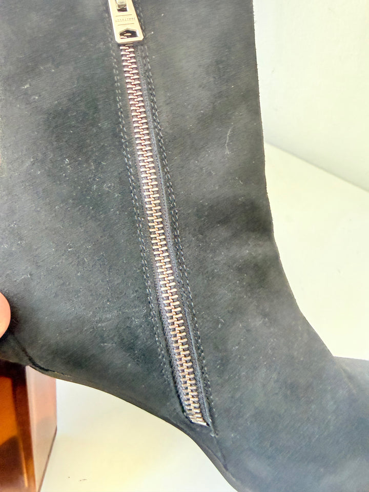 AllSaints Roka Black Suede Ankle Boots Size 40 (US 10)