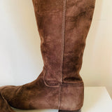 Tory Burch Selma Brown Suede Tall Women’s Riding Boots Size 8