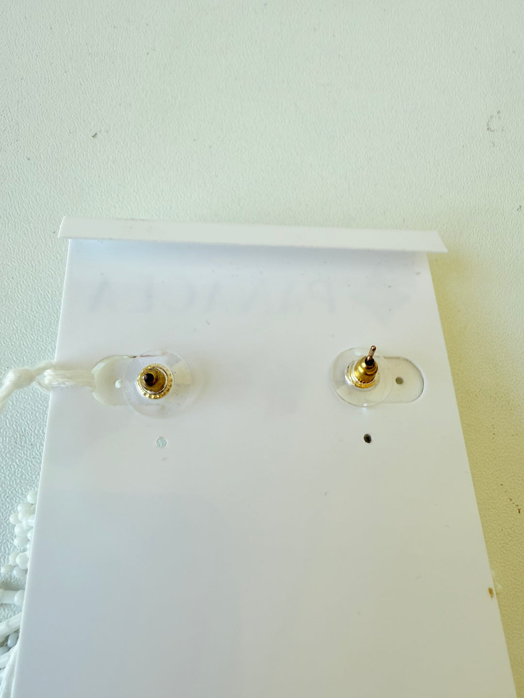 Anthropologie Panacea White Beaded Fringe Pierced Earrings