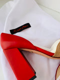 Kendall Miles CEO Pumps in Red Leather Size 37.5