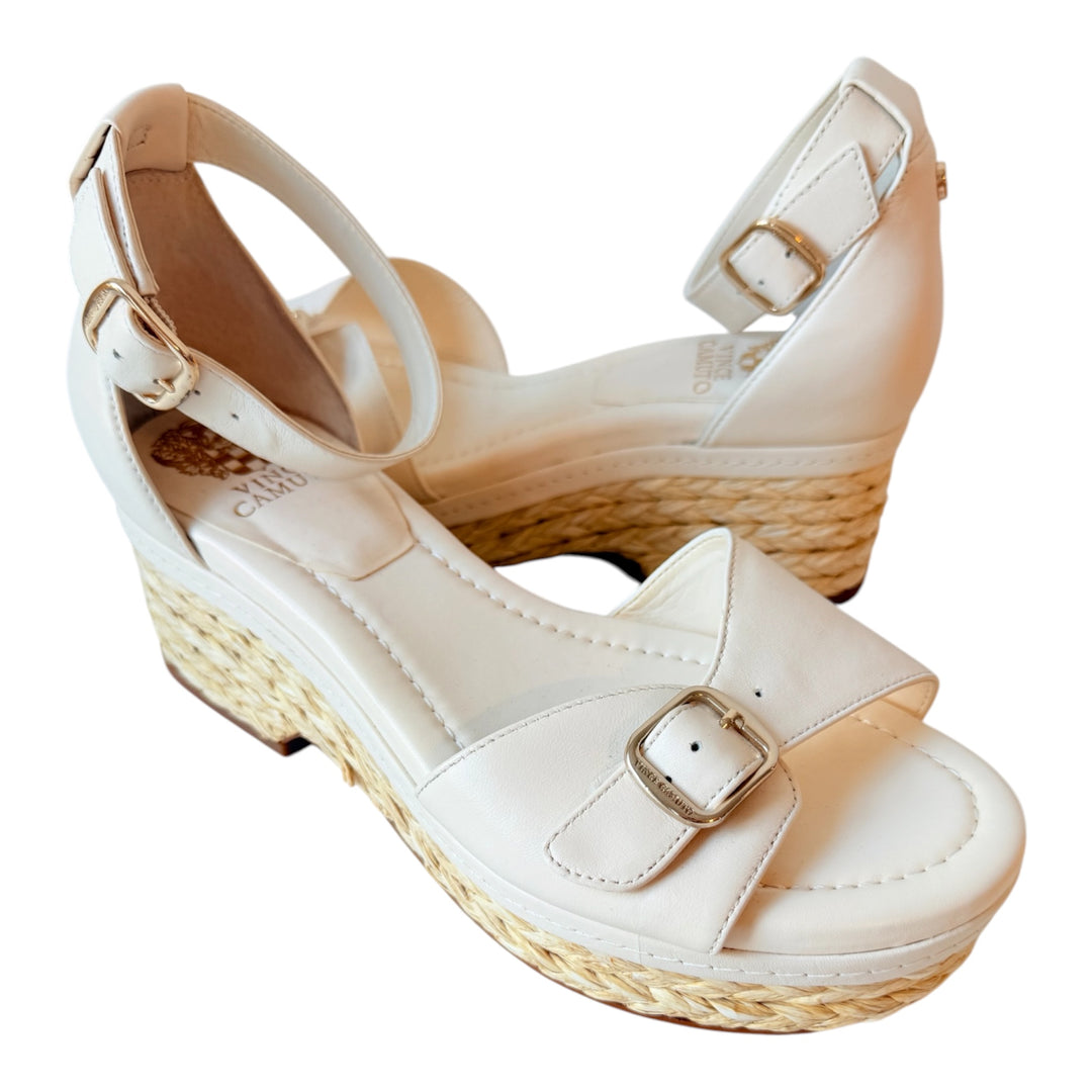 Vince Camuto Meterry Espadrille Sandals in Coconut Cream Size 9.5  Wide