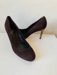 Brooks Brothers Brown Suede Snakeskin Heeled Pump Size 7