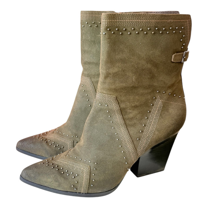 Donald Pliner Vegas HV Loden Antique Calf Suede Boots Size 11