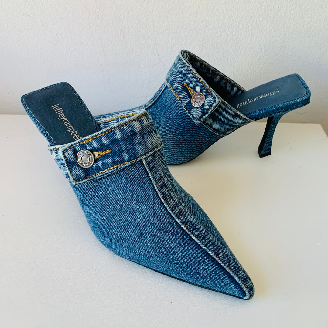 Jeffrey Campbell Jean Heeled Mules Size 10 (Fit like a 9-91/2) New