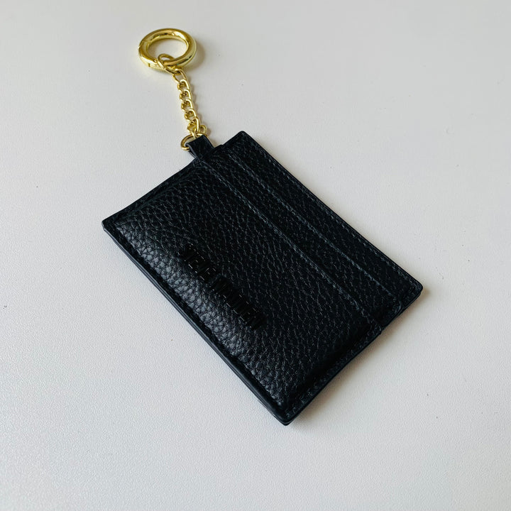 Steve Madden Black Leather Mini Chain Wallet