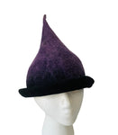 Erratica Jean Hicks Seattle Handmade One of A Kind Hat In Purple and Black Wool