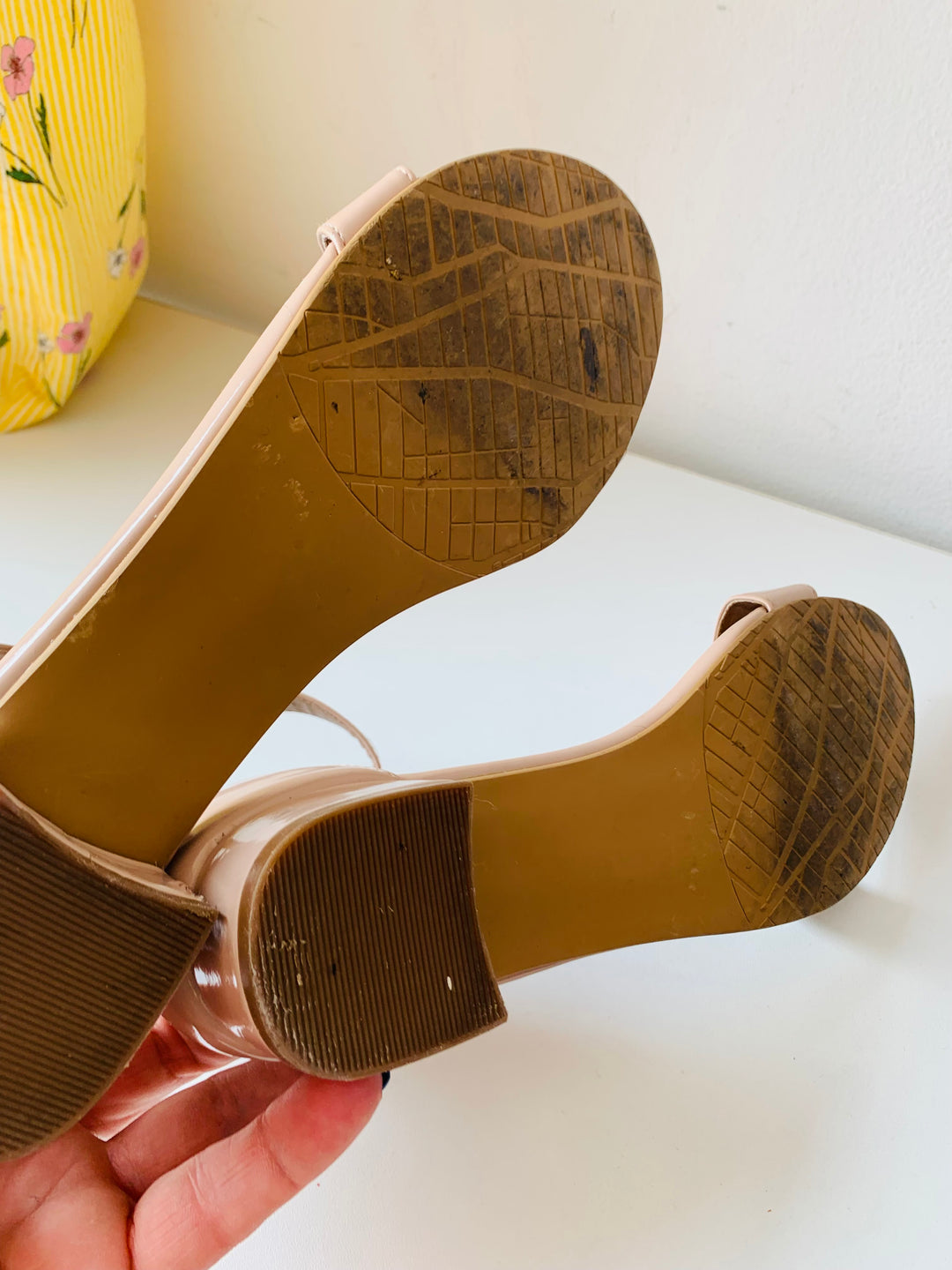 14th And Union Nude Patent Sandals Size 7.5