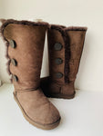 UGG Women’s Bailey Button Triplet Classic Tall Boots In Chestnut Size 9