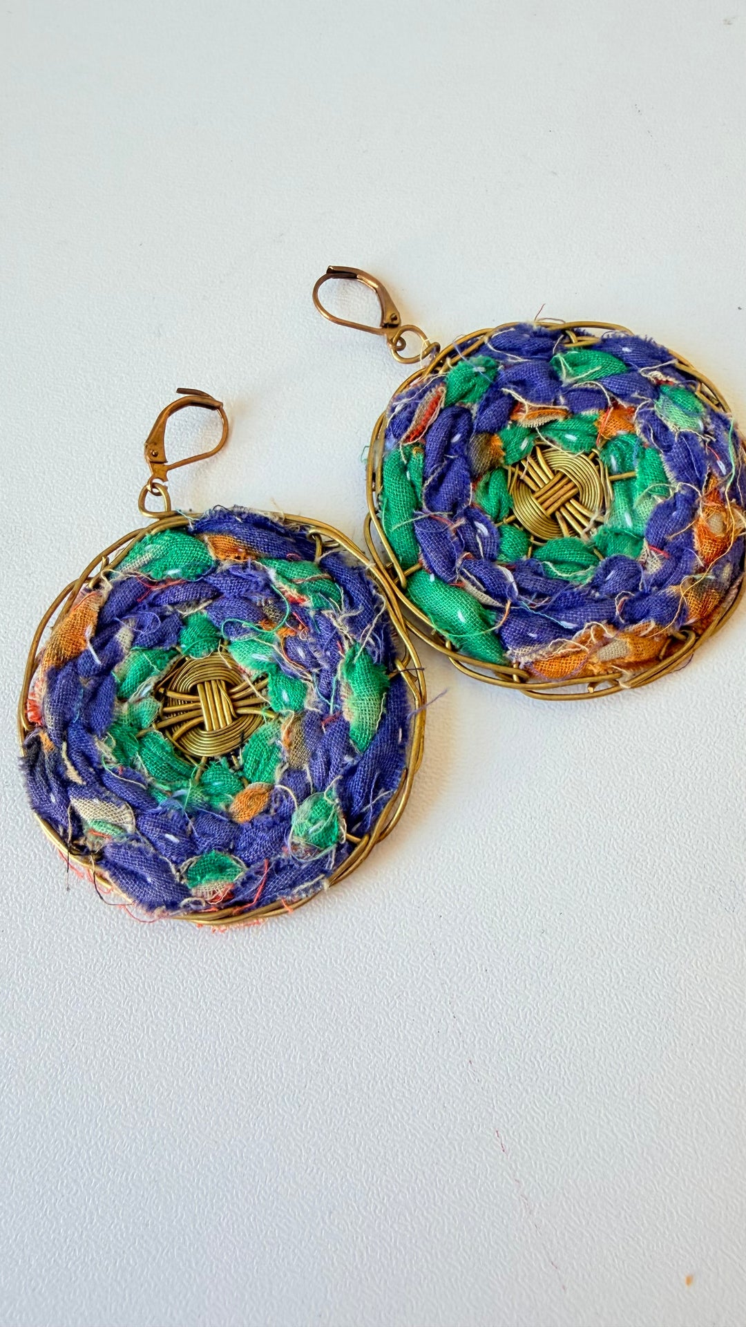 Funky Handmade Yarn Pierced Earrings