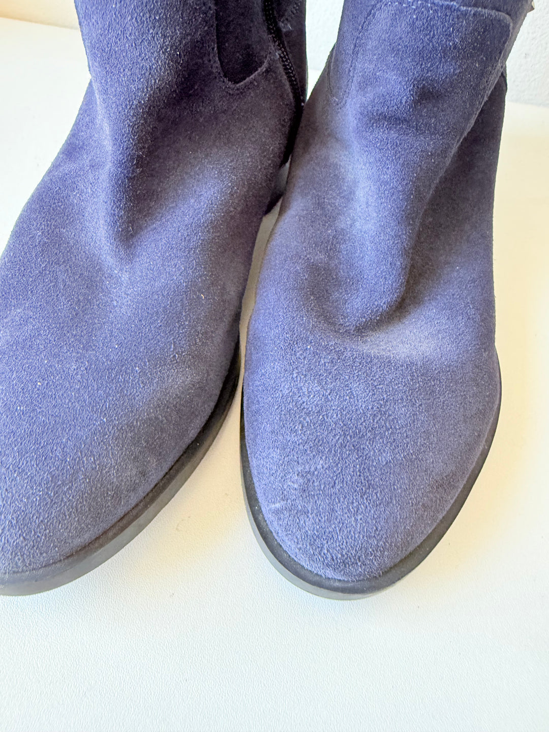 Marc Fisher Dark Blue Suede And Studded Boots Size 9.5