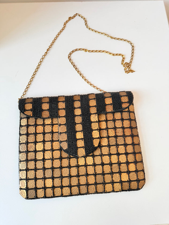 Akira Rhinestone And Metal Handbag