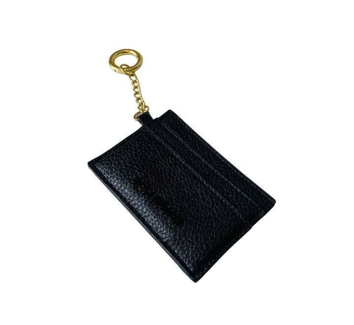 Steve Madden Black Leather Mini Chain Wallet