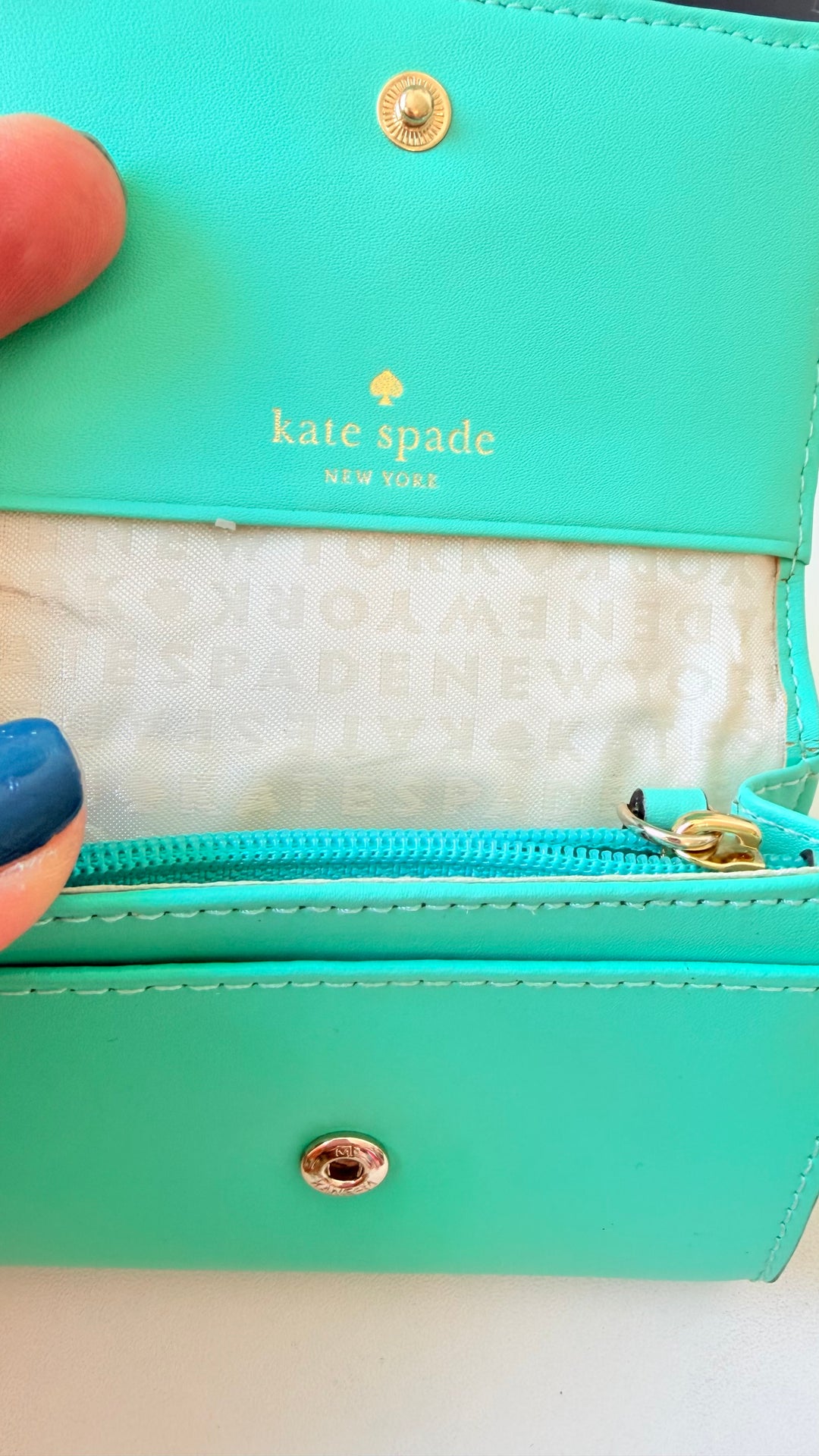 Kate Spade Darla Montford Tiffany Blue Keychain Wallet