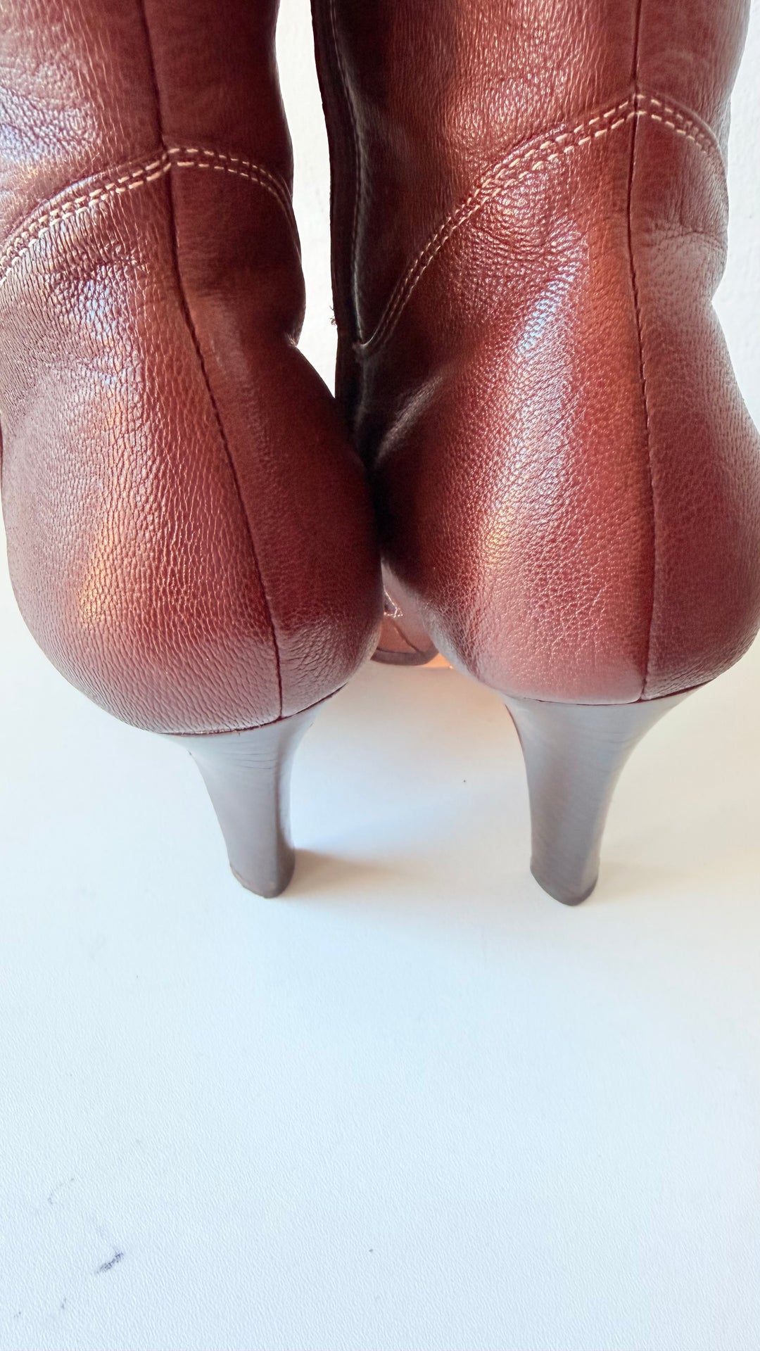 Cole Haan Nike Air Brown Leather Knee High Boots Size 9.5