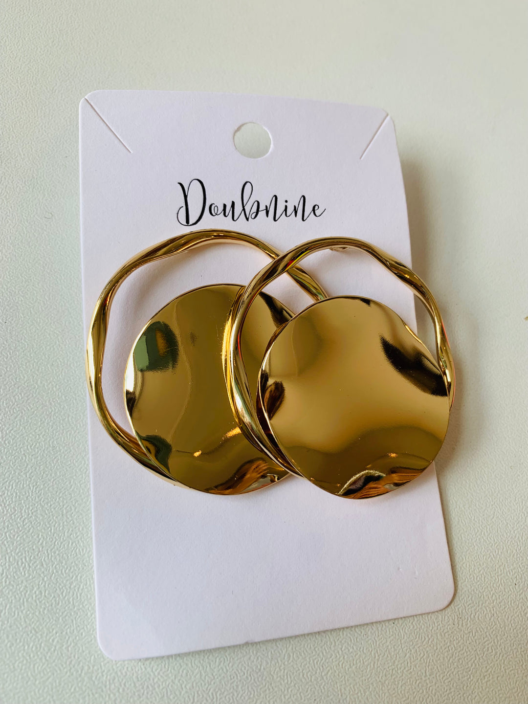 Doubnine Awaken Pierced Earrings in Gold Tone