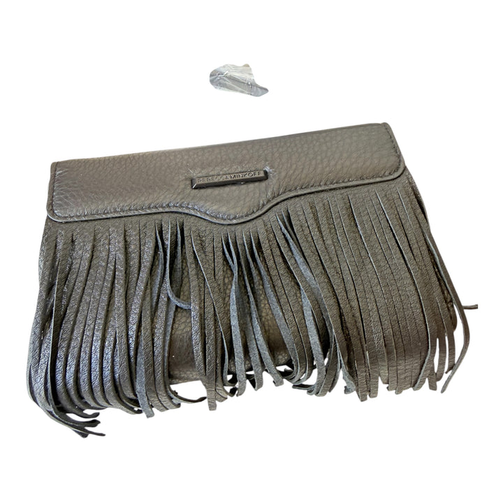 Rebecca Minkoff Casemate Universal Fringe Black Leather Crossbody Fits IPhone 6 & Most Smart Phones Up to 5”