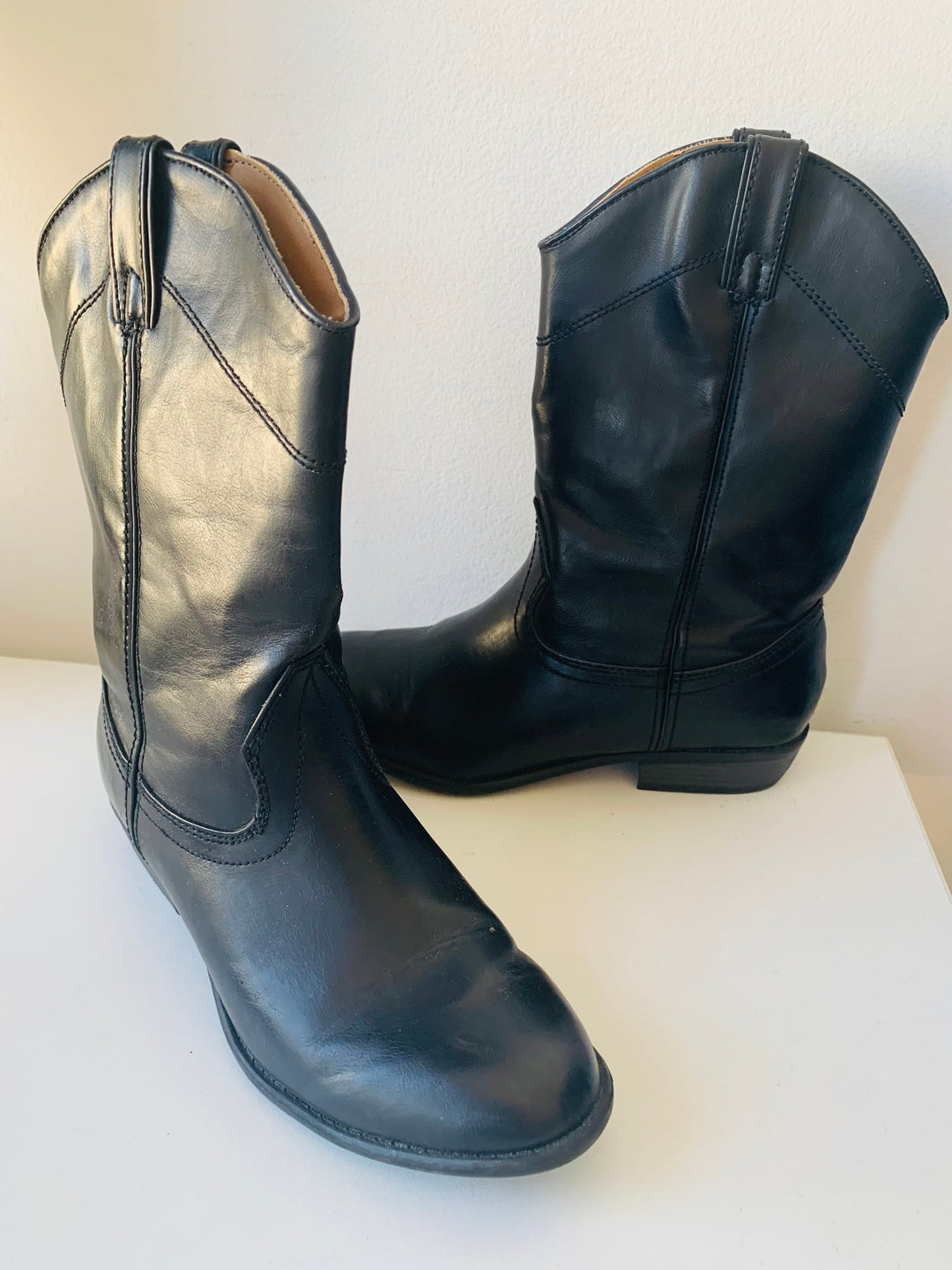 Madden Girl Stirrup Black Cowboy Boots Size 9