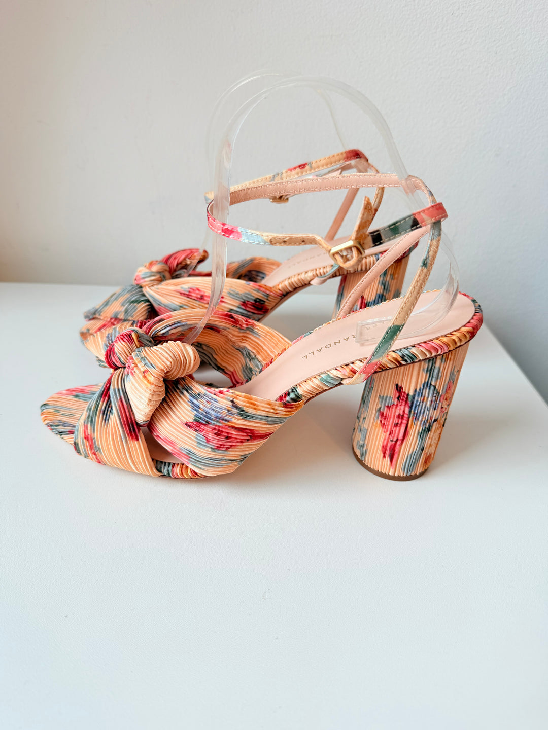 Loeffler Randall Camellia Floral Pleated Heels Size 10