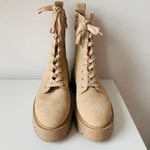 Sam Edelman Women’s Lydell Lace Up Boots in Beige Size 10