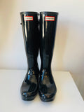 Hunter Original Women’s Gloss Black Rainboots Size 10