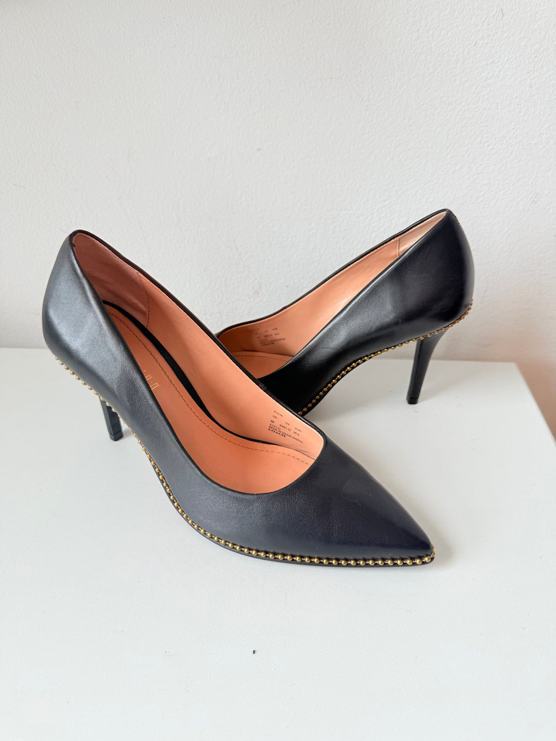 Coach Waverly Pump In Black Leather Size 8