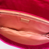 Prada Raso Dalia Deep Hot Pink/Purple Satin Bow Clutch