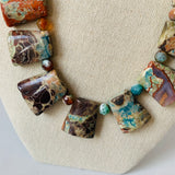 Natural Imperial Stone Handmade Statement Necklace