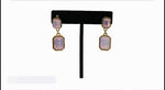 Pink Crystal Drop Pierced Earrings