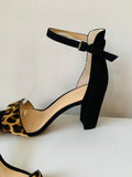 Vince Camuto Leopard Print Ankle Strap Sandals Size 10 New