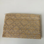 Stella & Dot Slim City Metallic Raffia Clutch/Crossbody Handbag