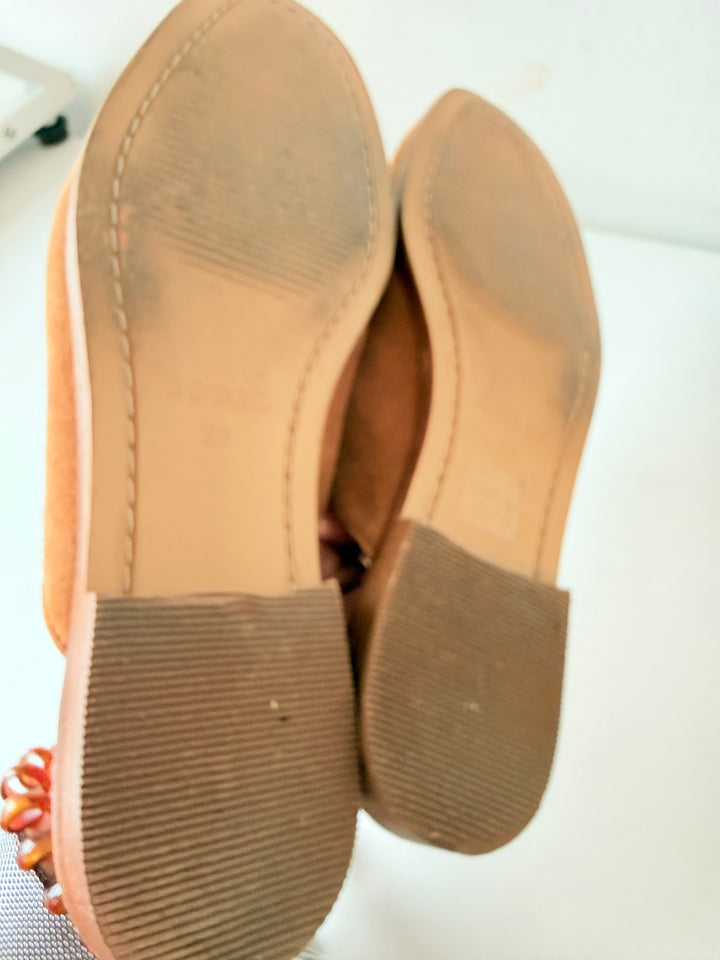 Boden Iris Snaffle Tan Suede Mule Loafers Size 36