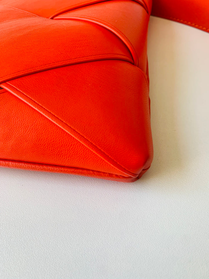 Vince Camuto Orange Woven Wristlet Crossbody Handbag