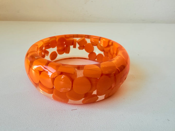 Sobral Vintage Orange Resin Bangle