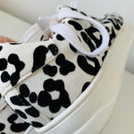 TopShop Black and White Platform Leopard Sneaker Low Top Size 6.5 NWT