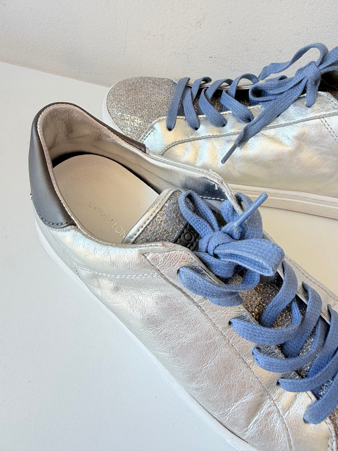 Crime London Silver Mettalic Sneakers Size 38