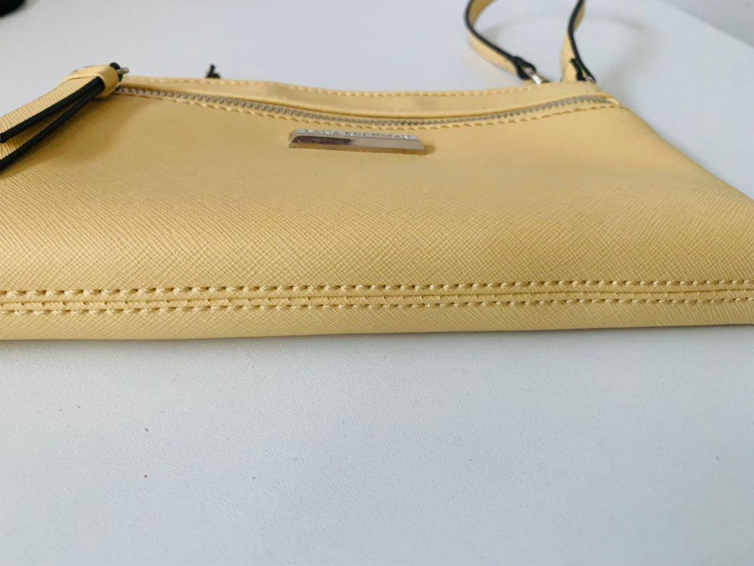 Dana Buchman Yellow Saffiano Leather Wristlet