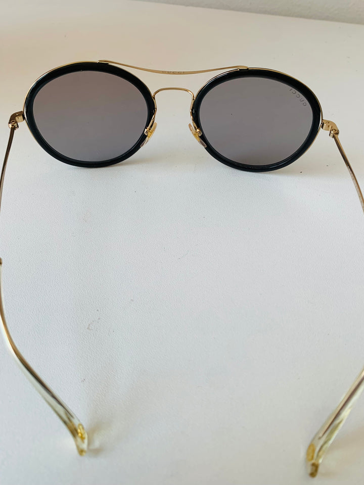 Gucci Gold & Black Sunglasses