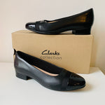 Clark’s Collection Women’s Juliet Monte Flats In Black /Patent Size 10 New in Box