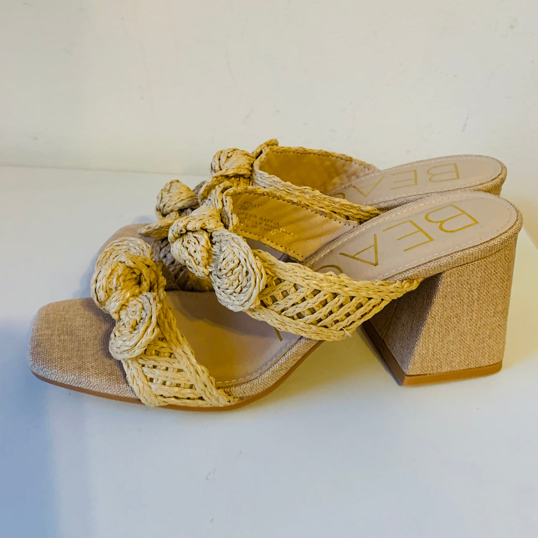 Beach by Matisse CoCo Folly Natural Heeled Sandal Size 8 New in Box