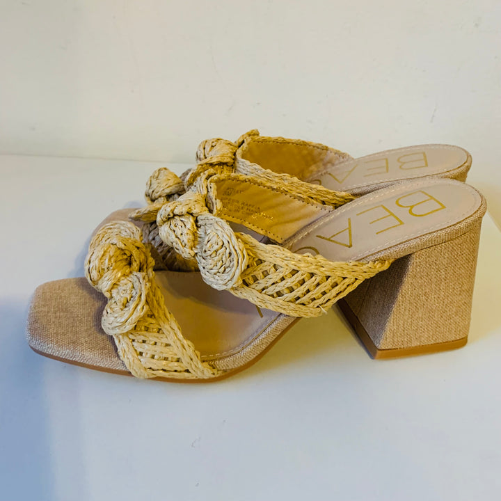 Beach by Matisse CoCo Folly Natural Heeled Sandal Size 8 New in Box