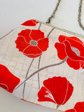 Poppy Fabric Chained Crossbody Handbag