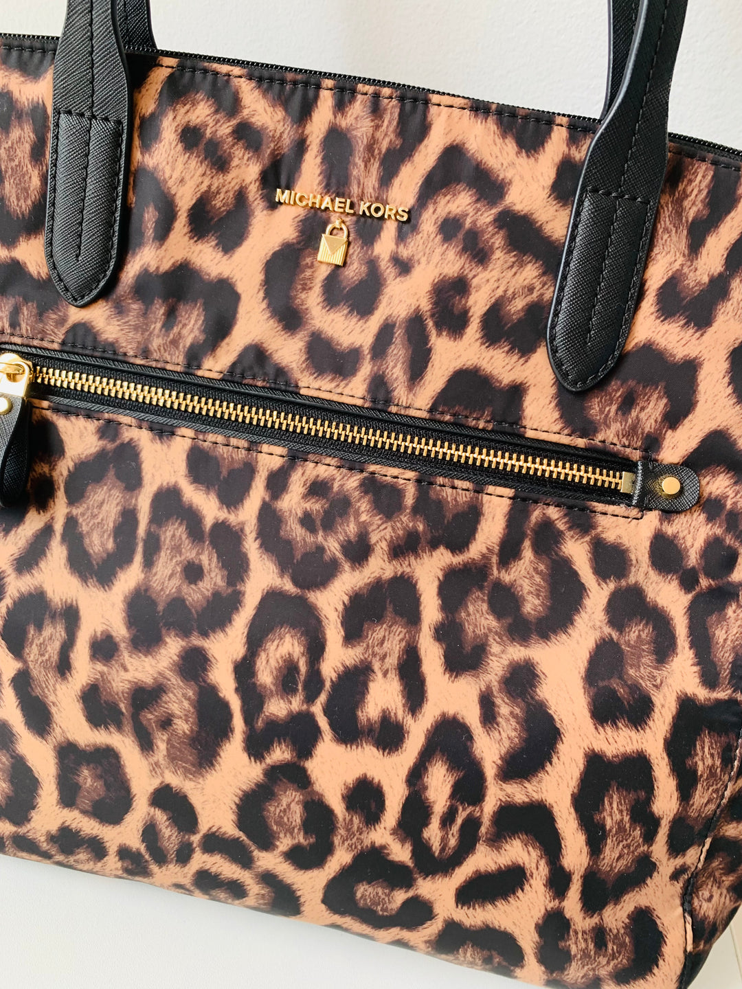 Michael Michael Kors Kelsey Medium Leopard Print Nylon Tote