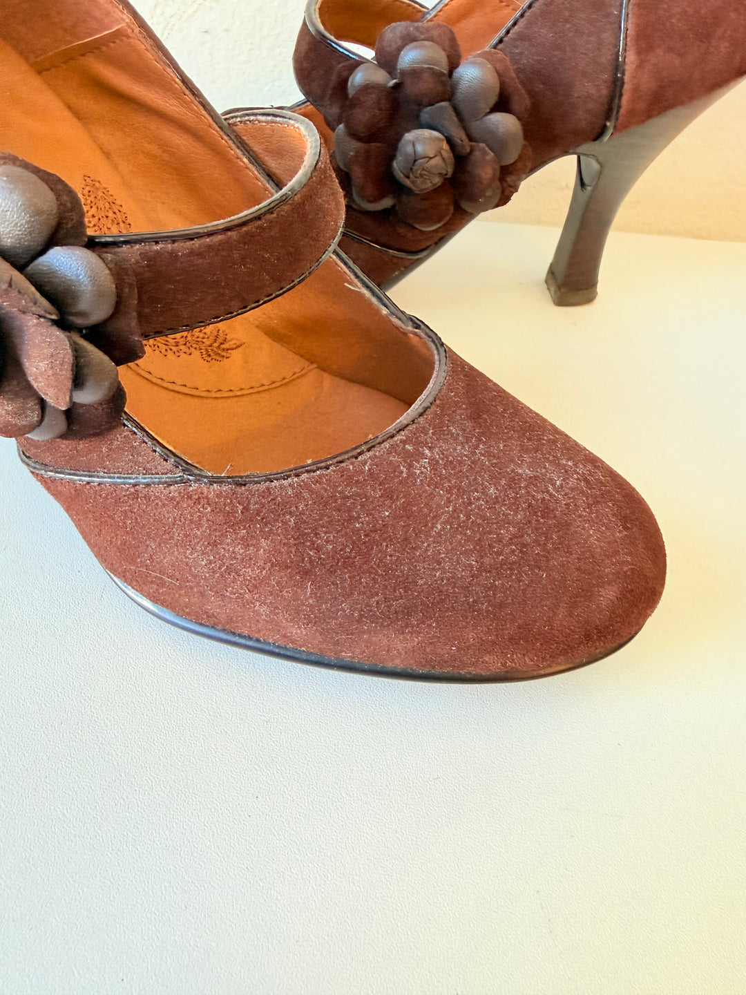 Sofft Brown Gemma Suede Mary Jane Heeled Pumps Size 7