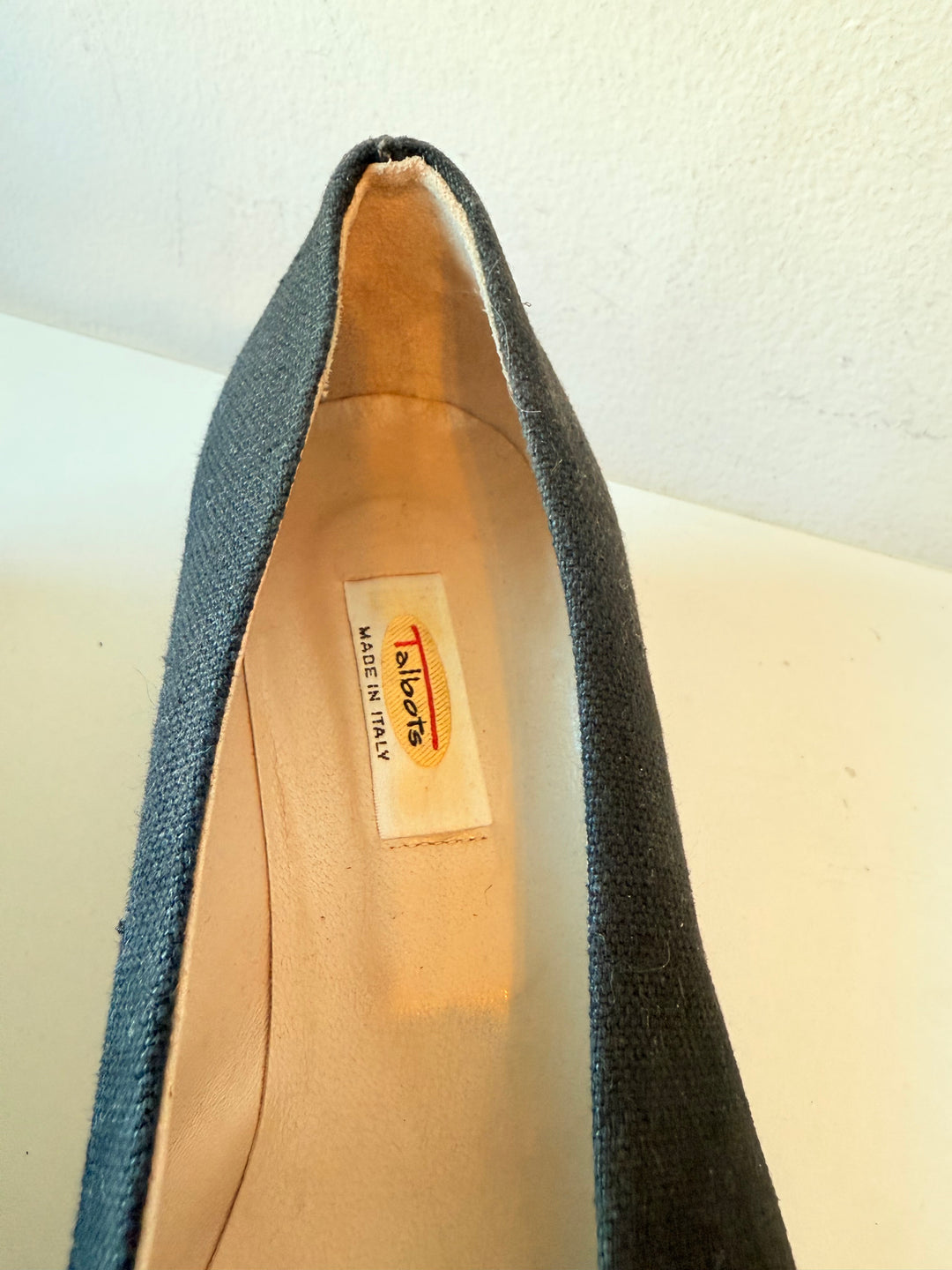 Talbots Black Woven Fabric Classic Block Heel Pump Size 9 D ( wide) New