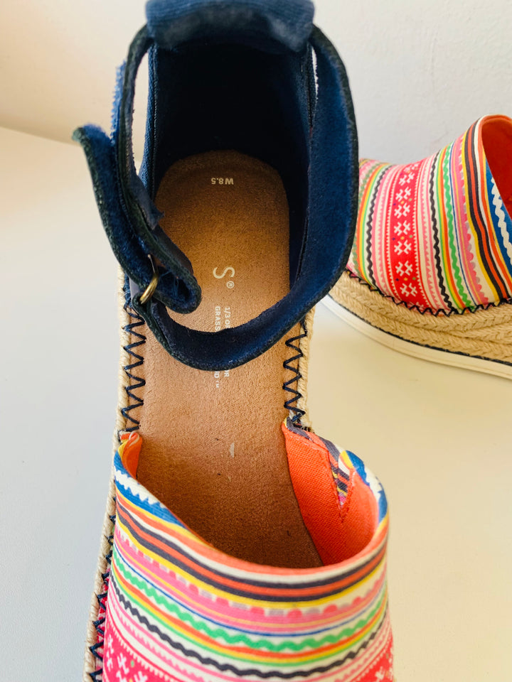 Tom’s Marisol Tapestry Multi Colored Wedge Women’s Size 8.5