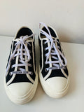 Christian Dior Walk’n Dior Lace Macrame Black Embroidered Sneakers Size 39