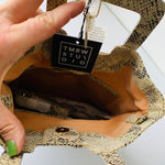 TMRW Studio Leather Snakeskin Embossed Mateo Fold-over Clutch 3 Way Handbag